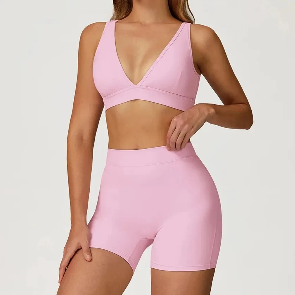 

Sexy Deep-V Backless Yoga Bra Padded Triangle Cup Push Up Sports Bra Quick Dry Shockproof Women Running Workout Fitness Vest