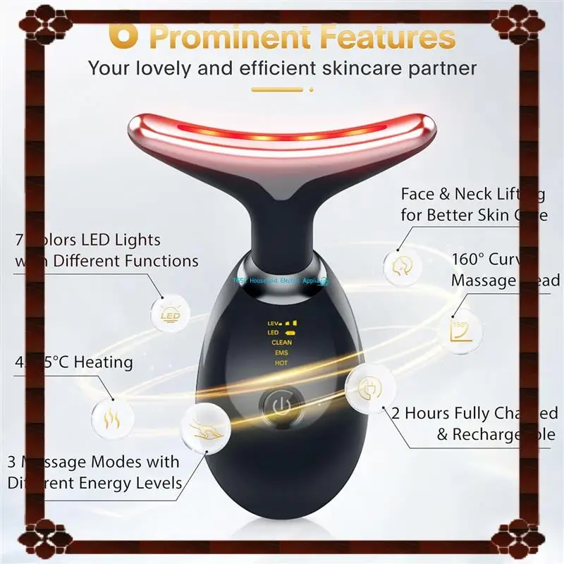 7-In-1 المضادة للتجاعيد مدلك الوجه جهاز نحت الوجه الوجه الرقبة العين أداة العناية بالبشرة جهاز للنساء والرجال دائم