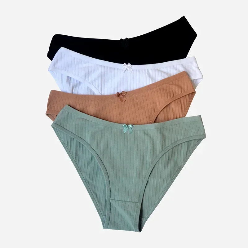6pcs Women Panties Sexy Underwear Student CuteMid-Waisted Briefs Female Ventilation Soft Cotton Large Size Women\'s Underpants