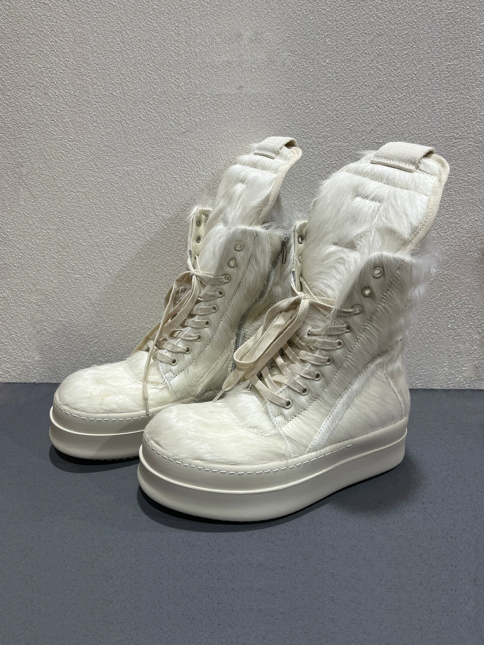 Bottes blanches de luxe en cui - Men Shoes White Colour avis et prix