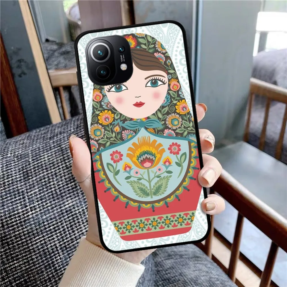 Cute Russian Dolls Matriochkas Phone Case For Xiaomi Mi 5X 8 9 10 11 12 lite pro 10T PocoX3pro PocoM3 Note 10 pro lite