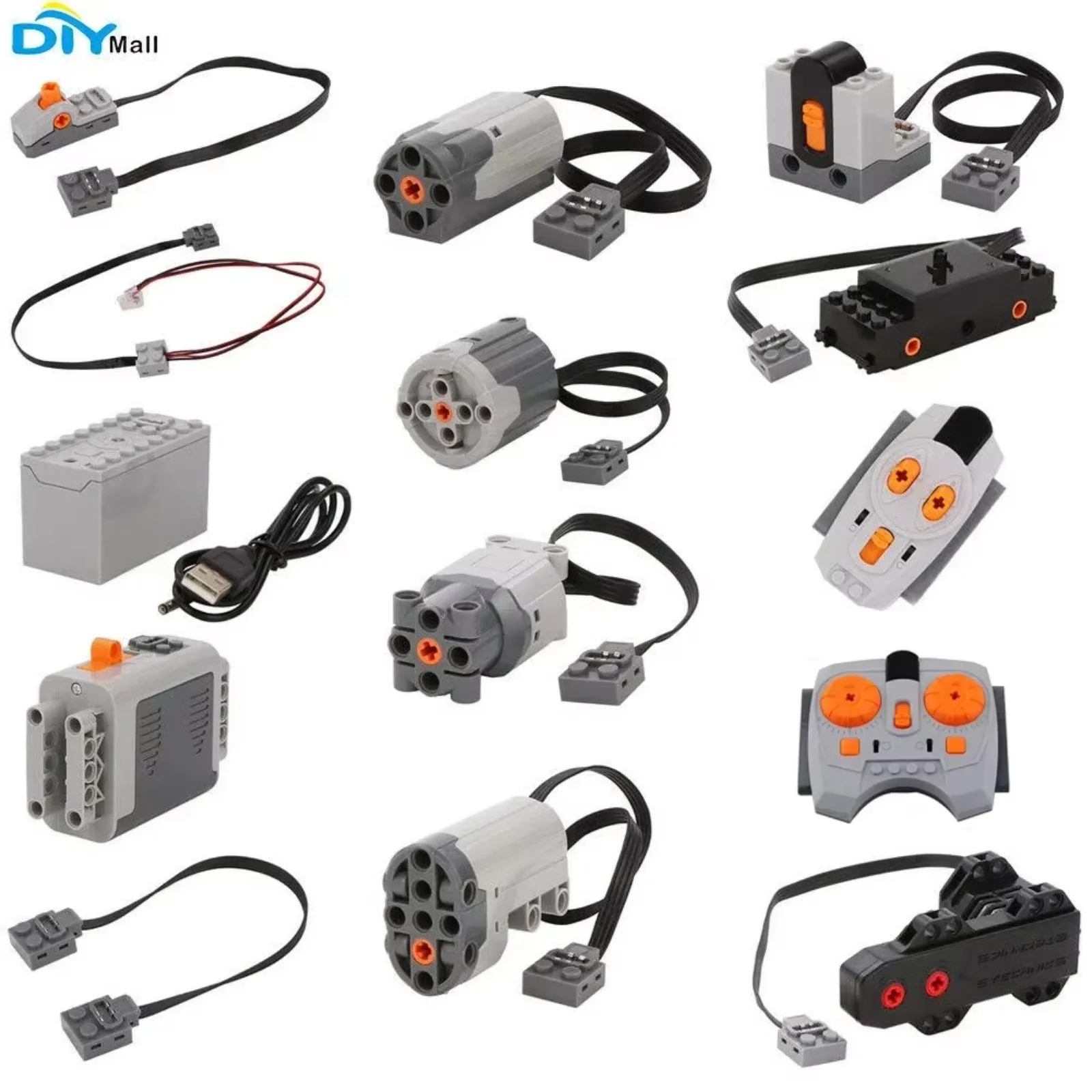 Technical MOC Power Functions Parts M L XL Servo Motor Train Buggy Motor IR Remote Extension Wire 8881 8883 88003 5292 8886