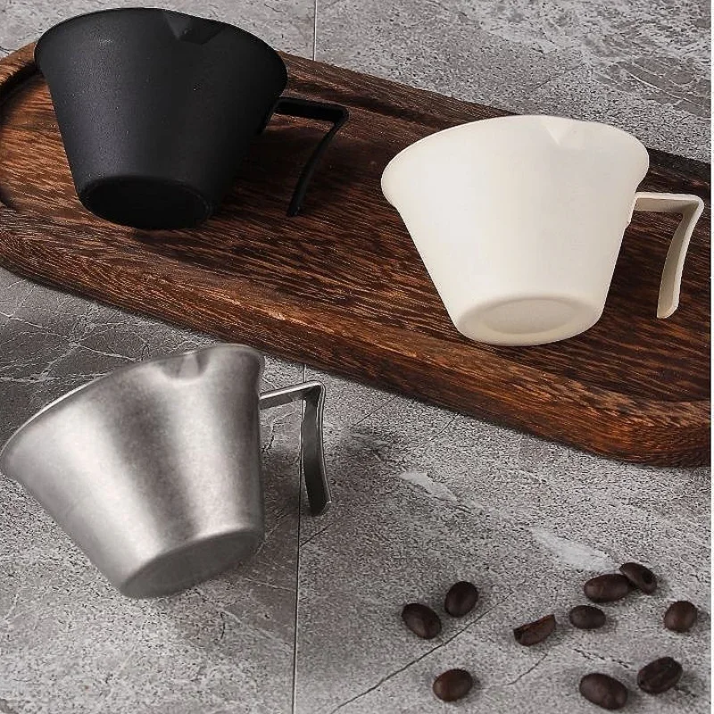 100ML Espresso Extraction Cup 304 Stainless Steel with Scale Thickened Exquisite Ounce Coffee Cup Home Kitchen Cafe Accessories