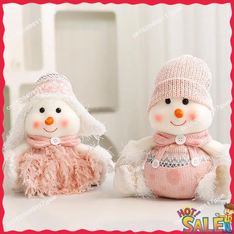BOFO Adornos navideños rosas Lindos adornos pequeños tridimensionales de dibujos animados sin rostro navideños