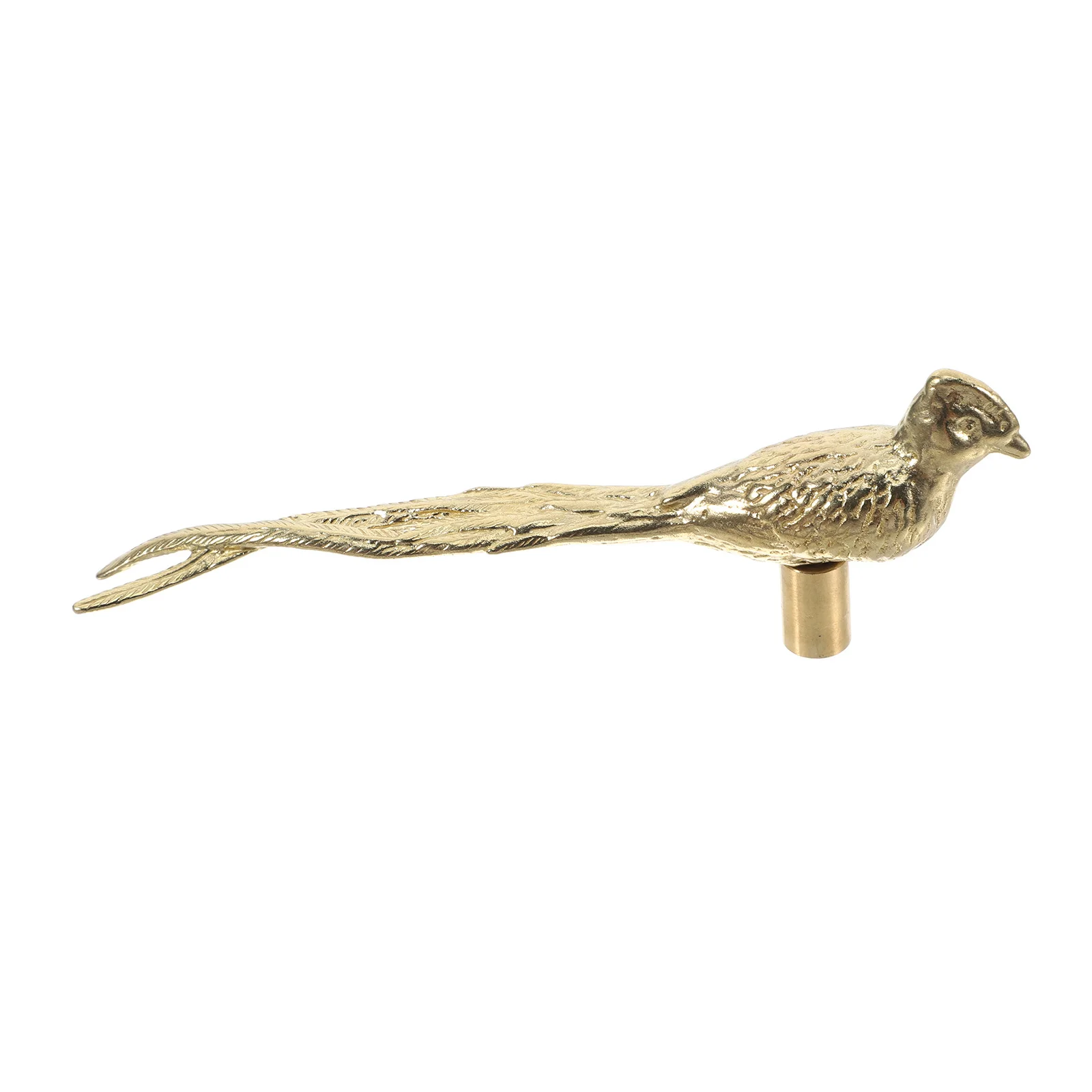 

Brass Bird Door Handle Chinese Long-Tailed Bird Design Decorative Cabinet Drawer Pull Knobs for Kitchen Bathroom Wardrobe