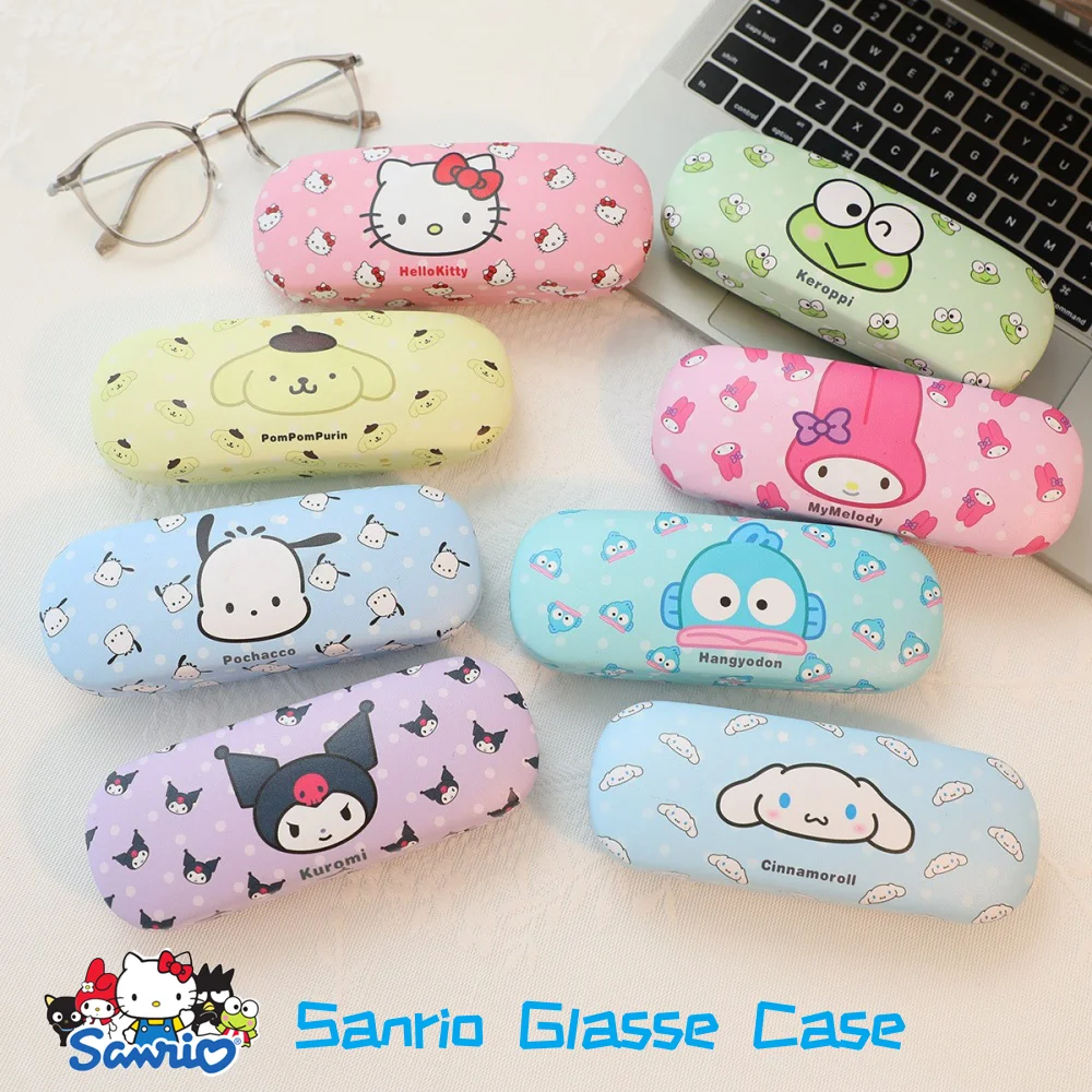 

Kawaii Sanrio Hello Kitty чехол для очков с рисунком Куроми Mymelody Cinnamoroll коробка для очков чехол для хранения очков студенты подарок для девочек