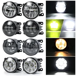 LED Fog Lights Dual Color Switch White & Yellow For Renault Megane 2 3 Duster Sandero Fluence Koleos Kangoo Thalia Laguna Twingo