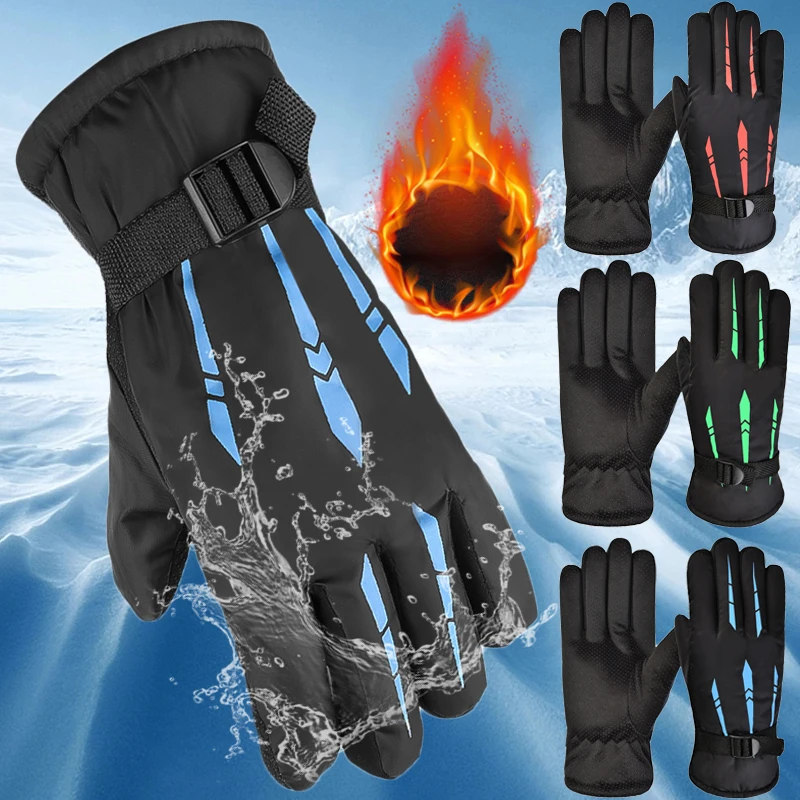 

Winter Men's Gloves Warm Touchscreen Sport Fishing Skiing Cycling Nonslip Women Gloves Outdoor Windproof Waterproof Plush Glove