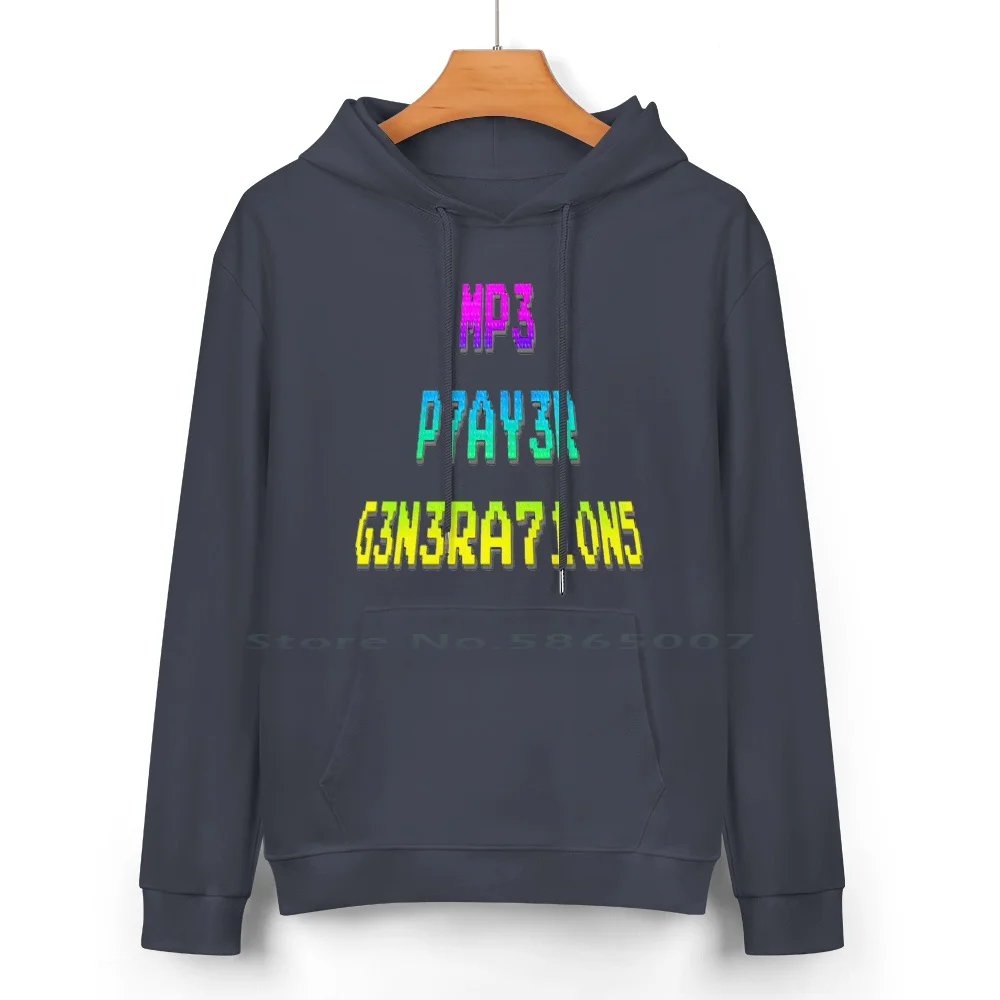 Funny Mp3 Player Generations Logo Pure Cotton Hoodie Sweater 24 Colors Multimedia Generations Mp3 To Youtube Mp3 Juice Mp3