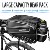 Bolsa trasera tipo camuflaje de gran capacidad para bicicletas, bolsa impermeable para estante del asiento trasero para ciclismo