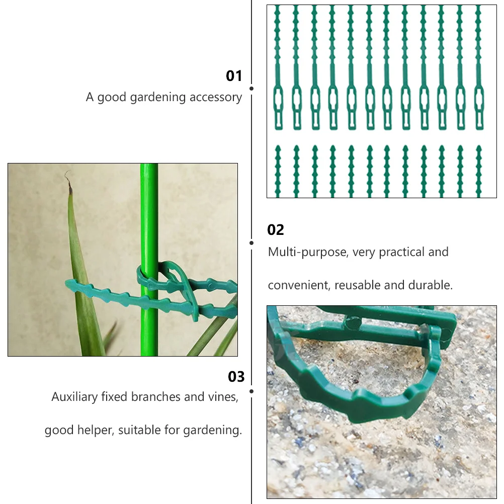 150 قطعة ربطة عنق نباتات الحديقة لتسلق النباتات دعم خط تثبيت الروطان البستنة نباتات الروطان البلاستيكية تحديد ربطات كابل