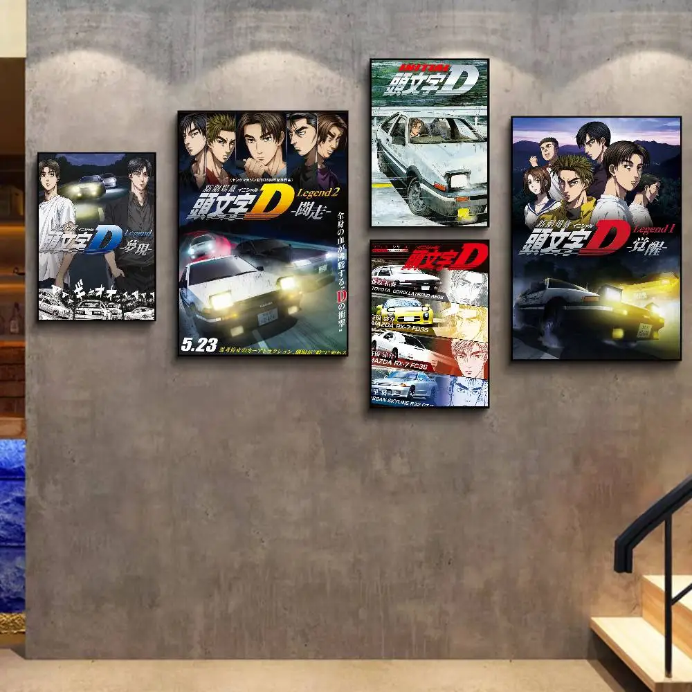 I-Initial D AE86 JDM Car Self-adhesive Art Poster Whitepaper Prints Posters Artwork Aesthetic Art Wall Painting