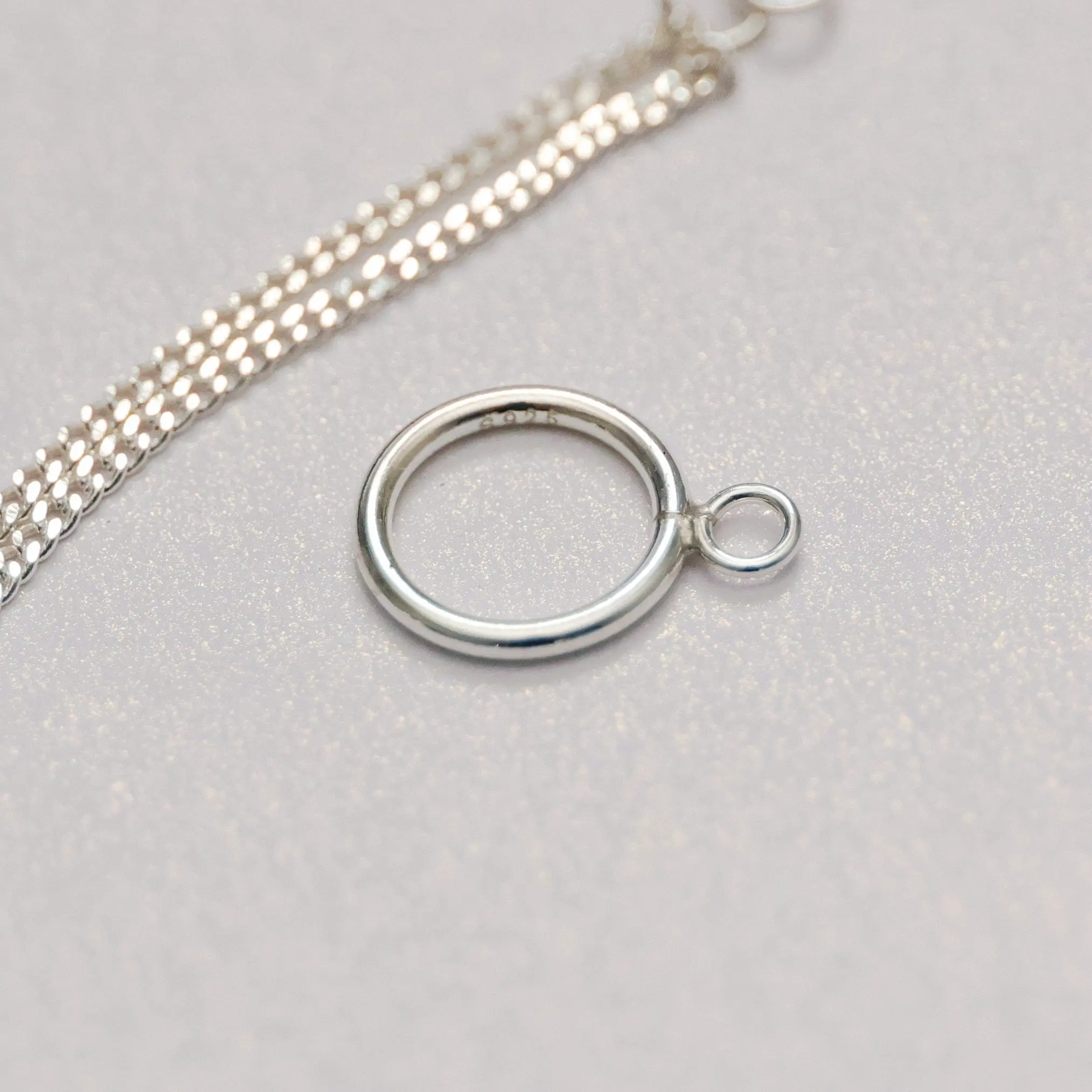 1SET  925 Sterling Silver OT Hook Connector for DIY Fine Jewelry Finding ZD0047 view 3
