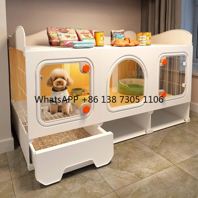 

Dog cage Small dog kennel Luxury villa with toilet Separate pet enclosure Pet cage house