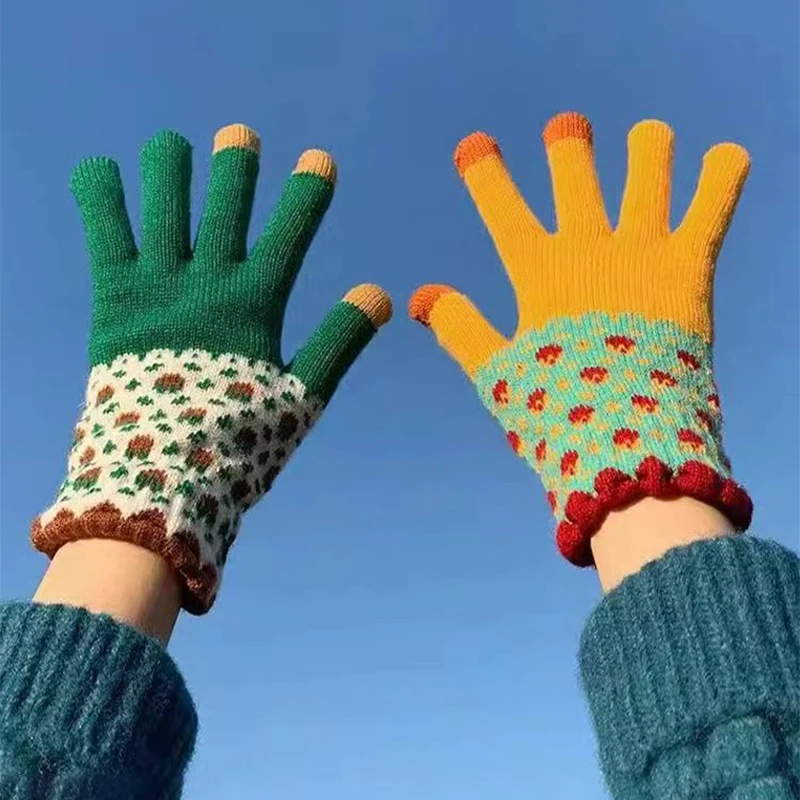luvas-de-la-tricotadas-dopamine-color-block-para-mulheres-luvas-de-ciclismo-de-inverno-com-forro-de-la-grossa-e-compativeis