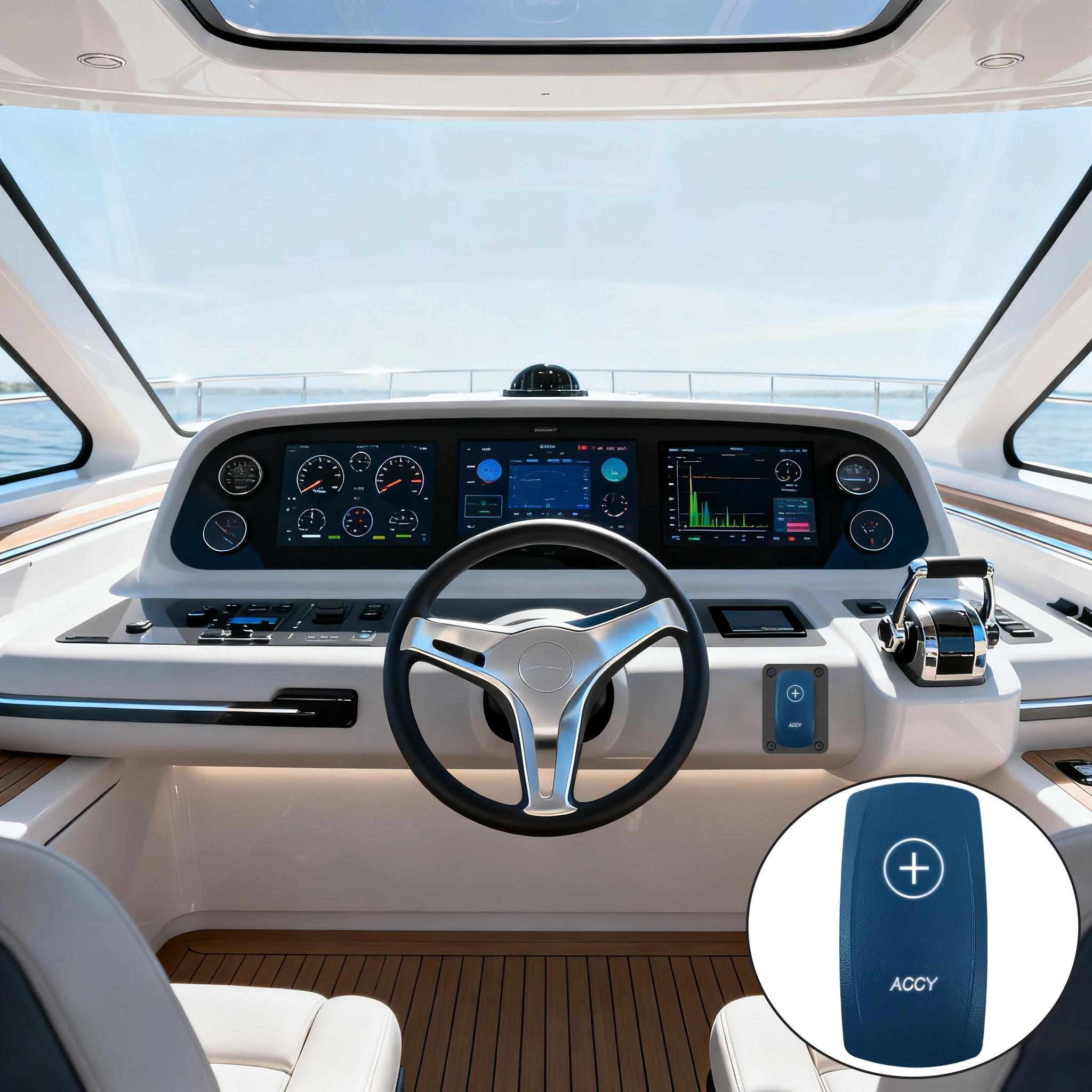 مفتاح هزاز بحري مقاوم للماء 12 فولت 24 فولت ثابت لحظة 5Pin SPST/7Pin DPDT مع إضاءة خلفية بيضاء لقارب يخت RV