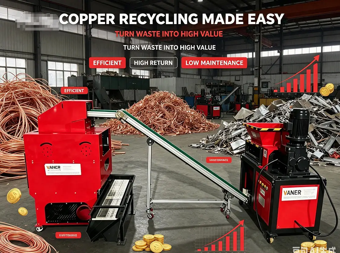 Small Copper And Plastic Separator Copper Cable Granules Making Machine Price Recycling Machine