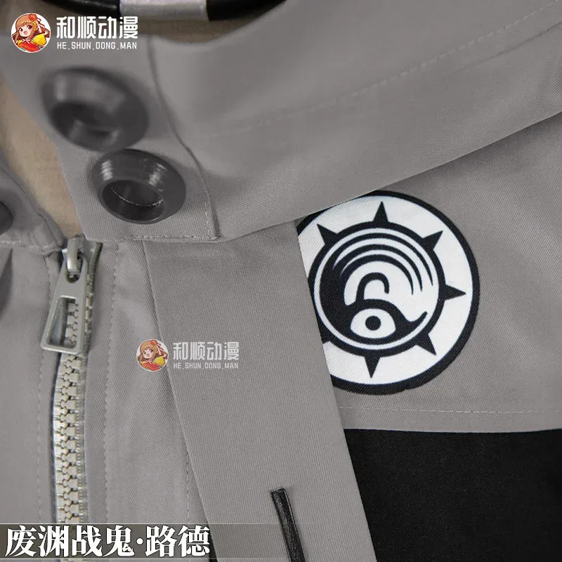 LQGachiakuta Rudo Surebrec أنيمي تأثيري حلي موحدة هوديي قفازات أكوتا المنظفات هالوين كرنفال الدعائم الطرف للنساء م