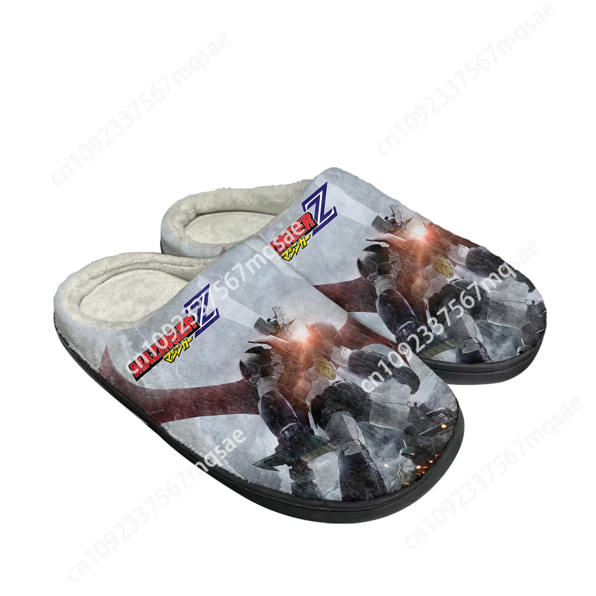 Mazinger Z Manga Anime Comics Home Cotton Custom Slippers Mens Womens Sandals Plush Casual Keep Warm Shoes Thermal Slipper