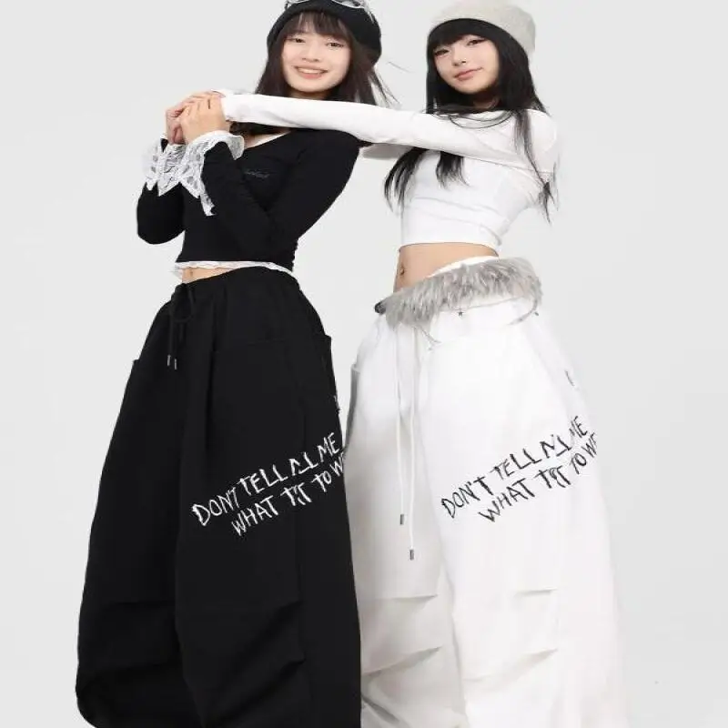 

Горячая новинка: Модные топы в стиле Kawaii для девушек, повседневная женская одежда с мультяшными принтами, брюки больших размеров, свободный крой для уличных танцев и хип-хопа, новый стиль