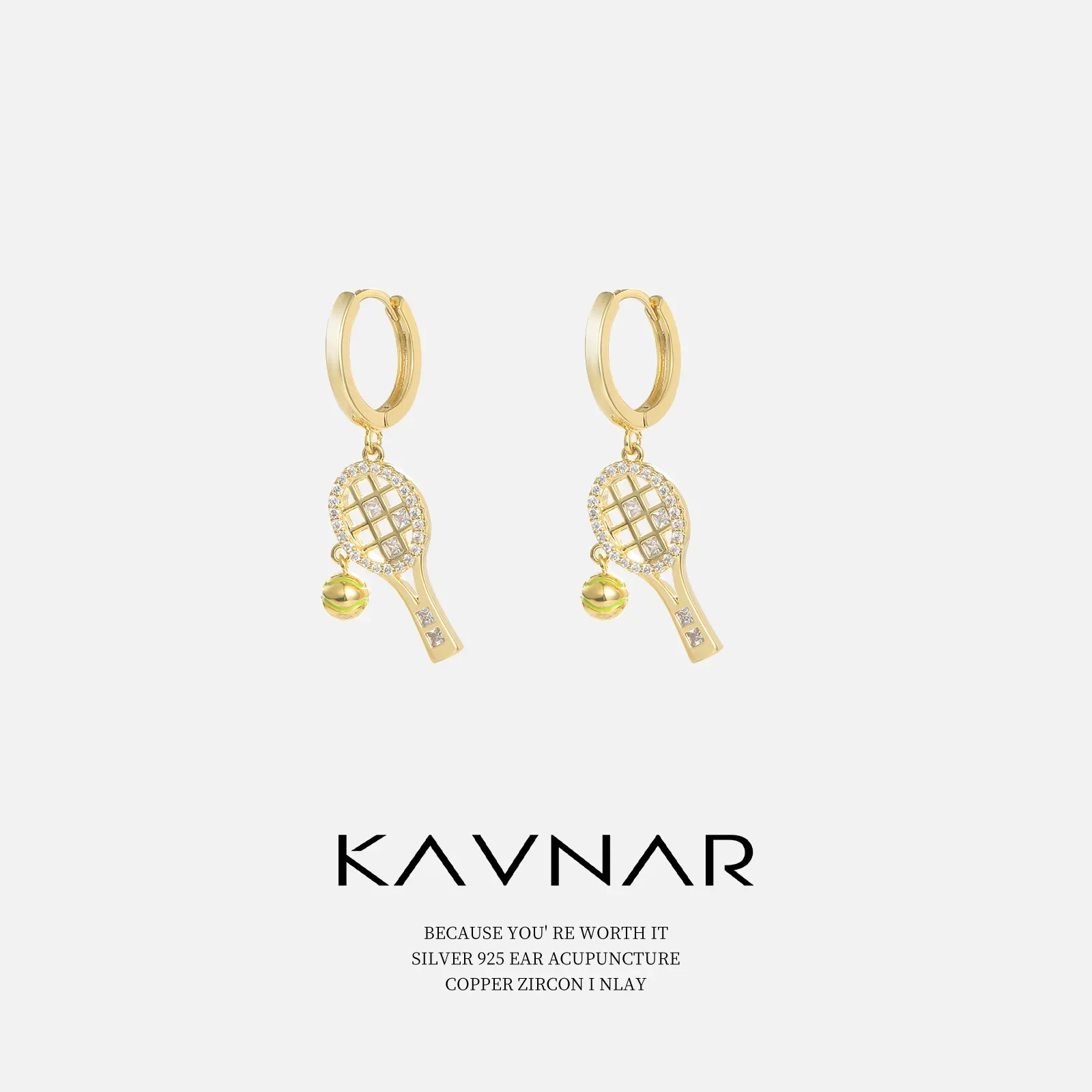 الرياضة تصميم مضرب التنس الأصفاد الأذن الأقراط السيدات العصرية أنيقة شخصية تخفيف OL مجوهرات الأذن كليب