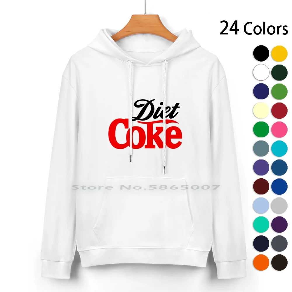 Diät Cola Logo reine Baumwolle Hoodie Pullover 24 Farben Cola Diät Cola Logo Logo Getränkedose Fanta Sprite 100% Baumwolle Kapuze