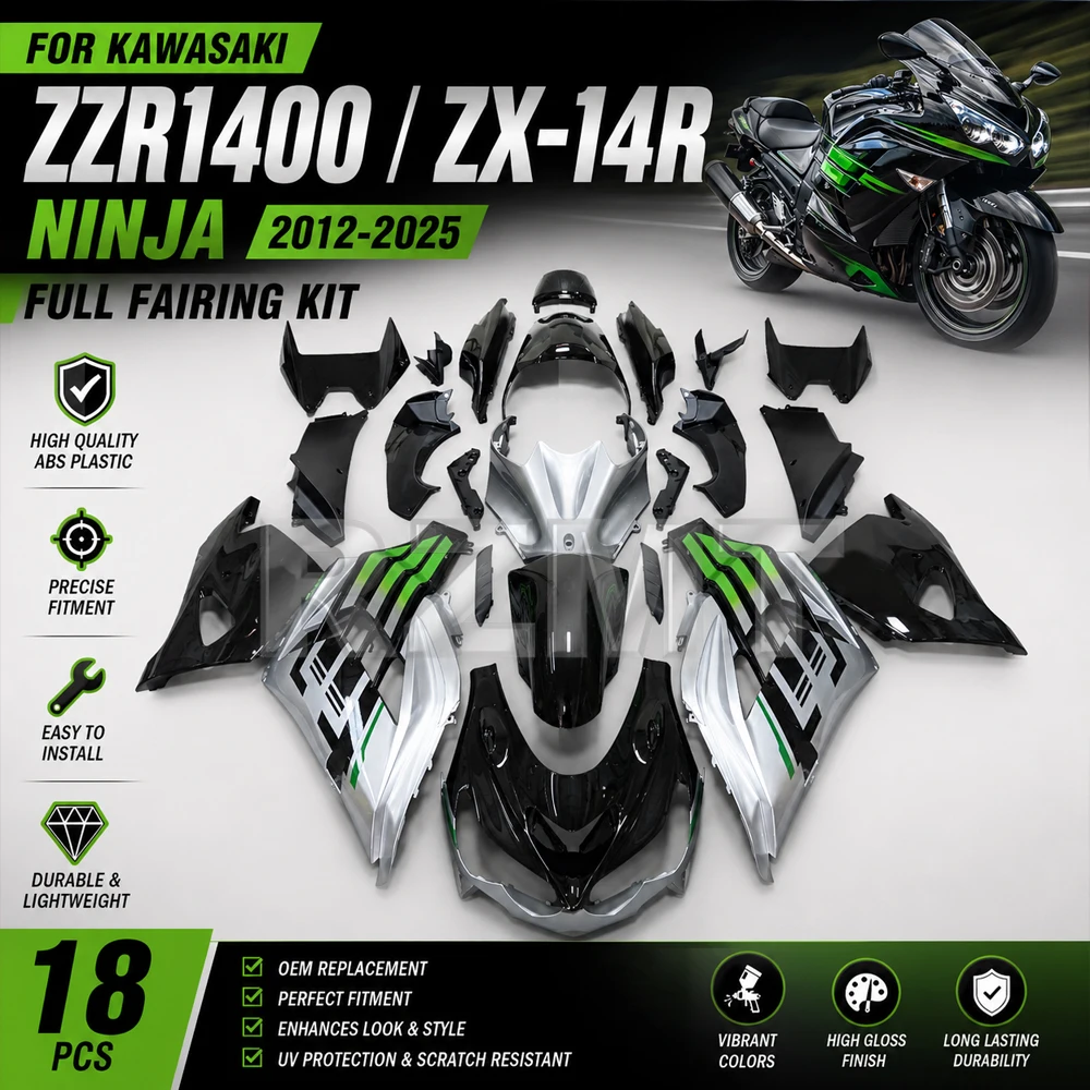 

For Kawasaki ZZR1400 ZX-14R Ninja 2012-2025 Motorcycle Fairings ZX14R zx 14r 12 13 14 15 16 17 18 19 20-23 bodywork fairing set