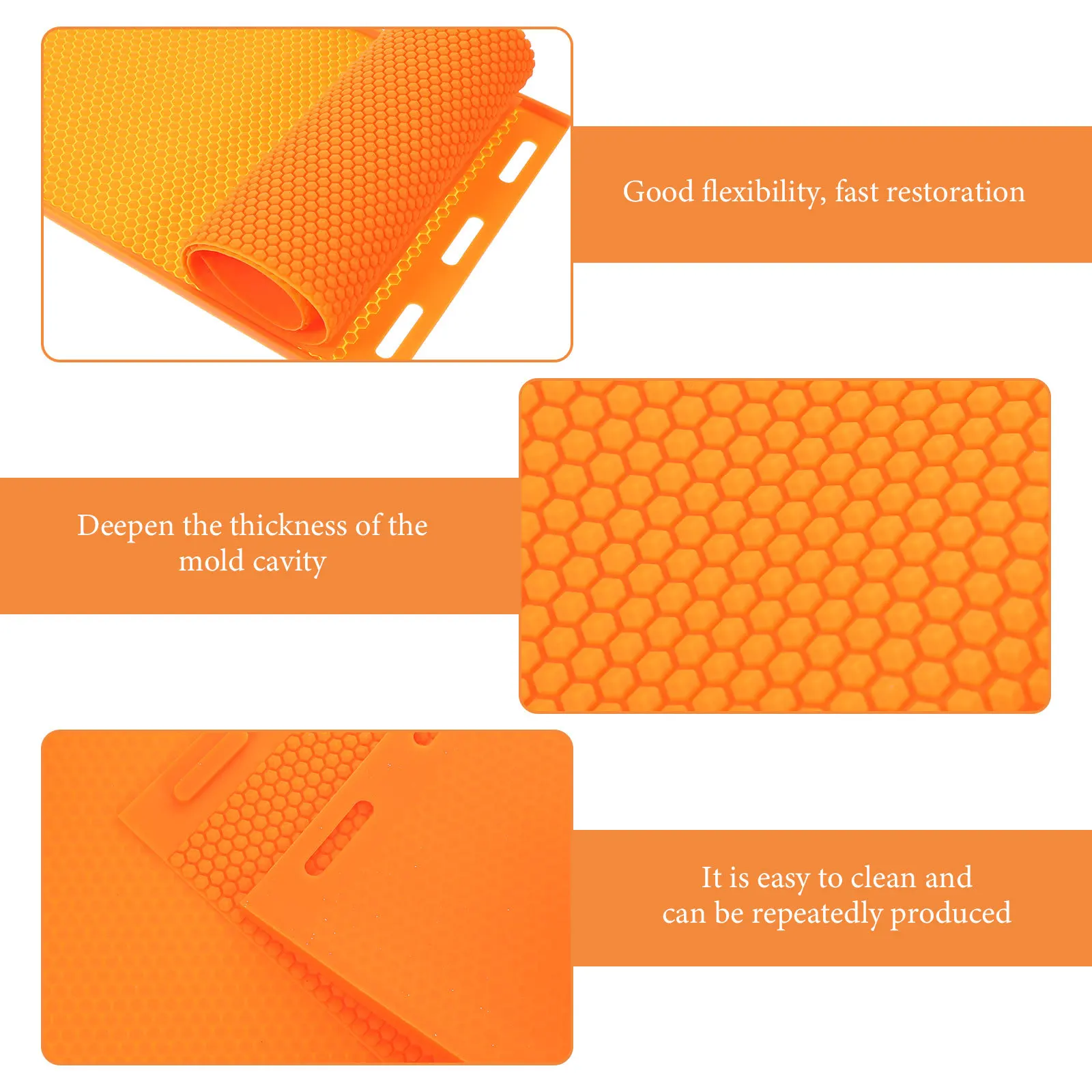 

Honeycomb Foundation Sheet Mold Silicone Flexible Beeswax Press Embosser Diy Tool For Beekeeping Garden Supplies Mould