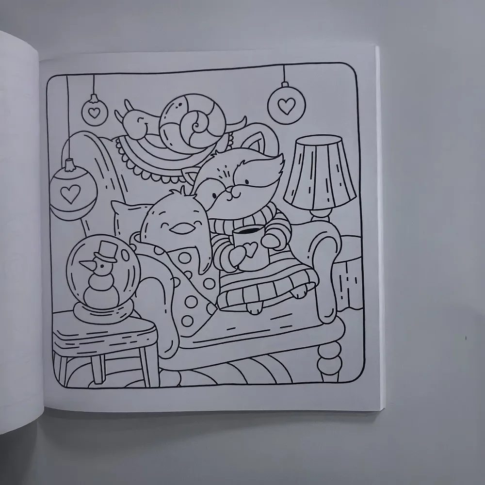 Christmas Hygge Cute & Cozy Coloring Book for Adults Drawing Perfect Gift Party and Birthday - view 4