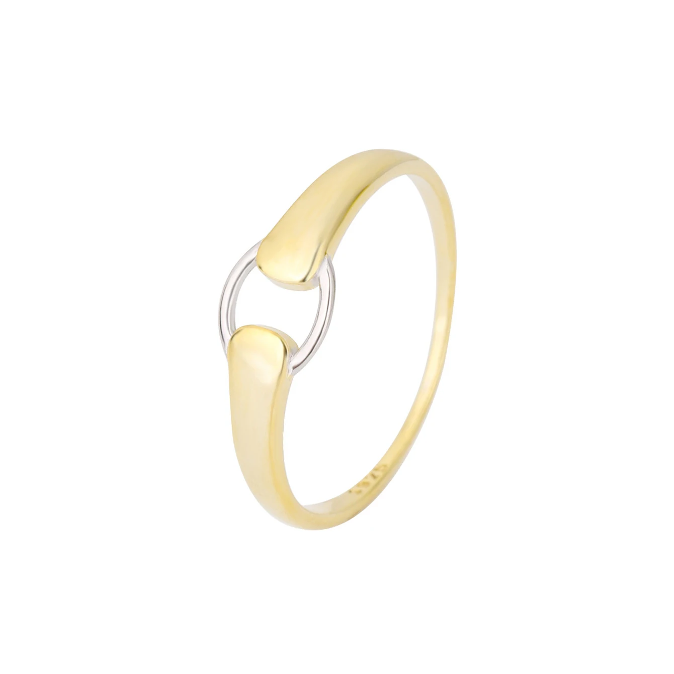 2026 New 100% S925 Sterling Silver Ring Gold Color Simple Personality Ring Fashion Niche Design Sense Simple Ring Female 5