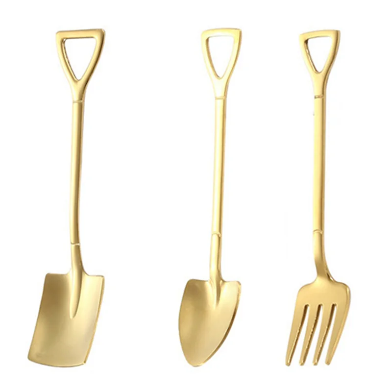 

【КОМПЛЕКТЫ】42 шт., ложка-лопатка, чайная ложка из нержавеющей стали, кофейная ложка, десертная ложка для мороженого, посуда, нож, вилка, ложка, A