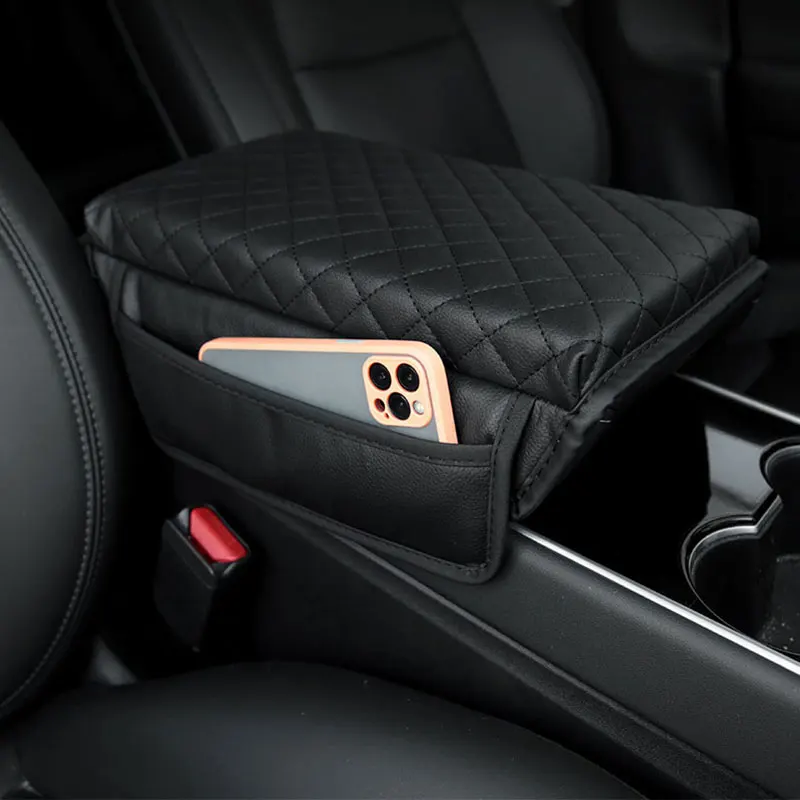 Console Cover Armrest Cushion For Tesla Model 3 Model Y Scratch Resistant Faux Leather Center Console Protector Accessory