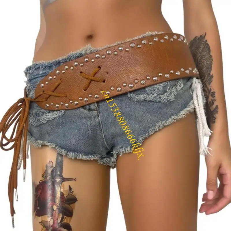 حزام الخصر الشرير حزام أزياء الخصر حزام مرصع بخصر للنساء للنساء النادي الليلي 066C #3