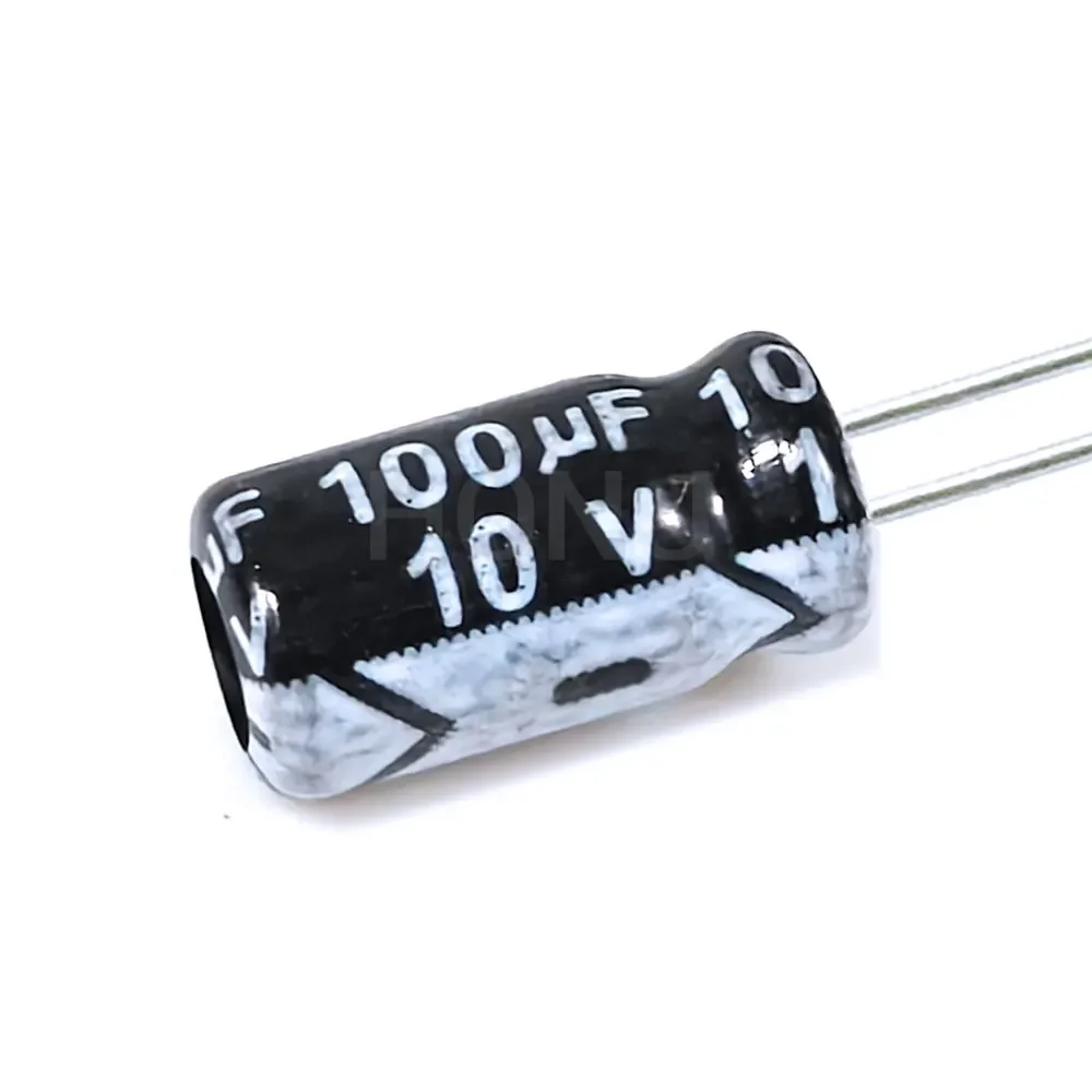 20PCS 100uF 10V 100MFD 10Volt 4*7mm Aluminum Electrolytic Capacitor Radial 100mf10v 100uf10v 10v100mf 10v100uf