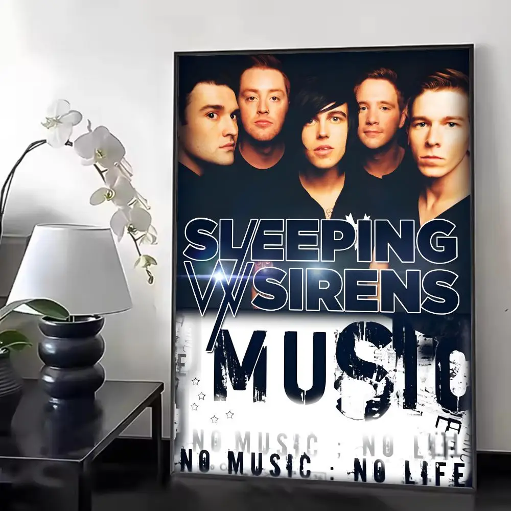 Alternative Band S-sleeping with Sirens Poster Chic Aesthetic Self-Stick Wall Poster Bedroom & Dorm Room Decor