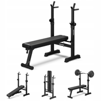Training Bench Simple Folding Bench + Racks Adjustable 2in1-Zipro