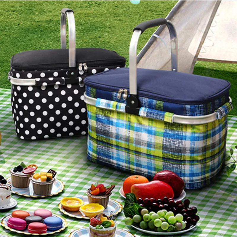 Thermal Bags Camping Supplies Picnic Travel Storage Basket Outdoor Portable Large Insulated And Cooler For Beach Trips Lunch Box