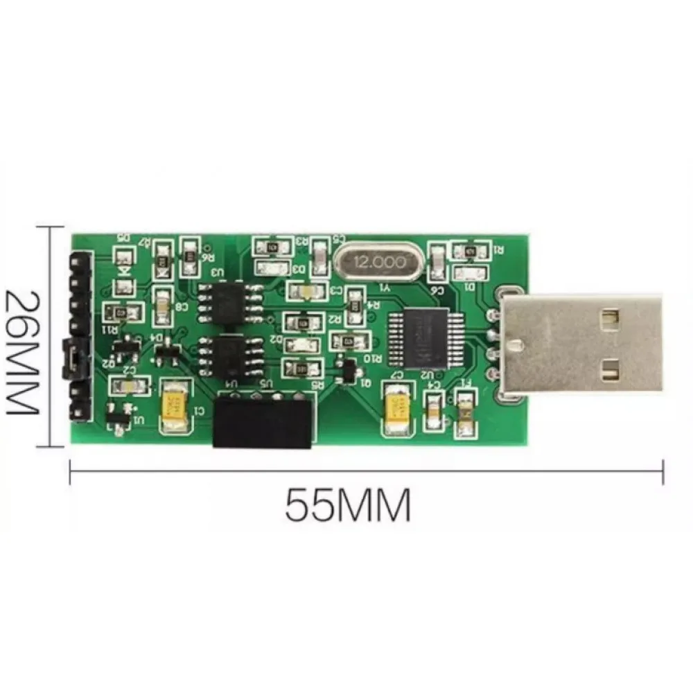 Optocoupler Isolation USB To TTL Serial Port Module Onboard Isolation Power Supply 3.3V 5V TTL Output With Protective Diode