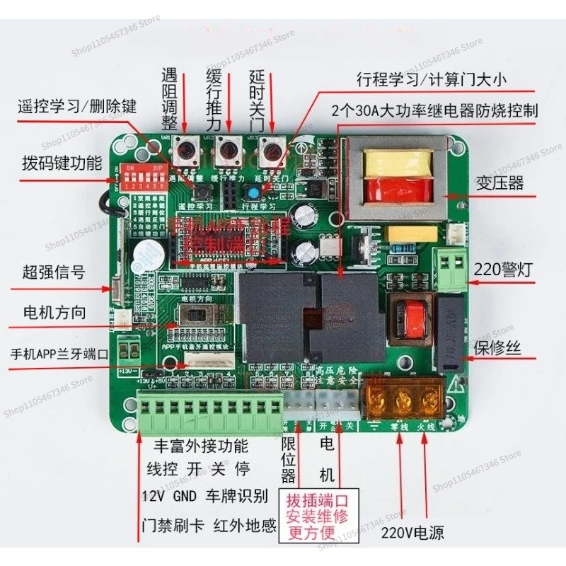 For Door Opener Circuit Board, Sliding Door Motor Control Board, Swing Door Controller Main Board Trackless Telescopic Door