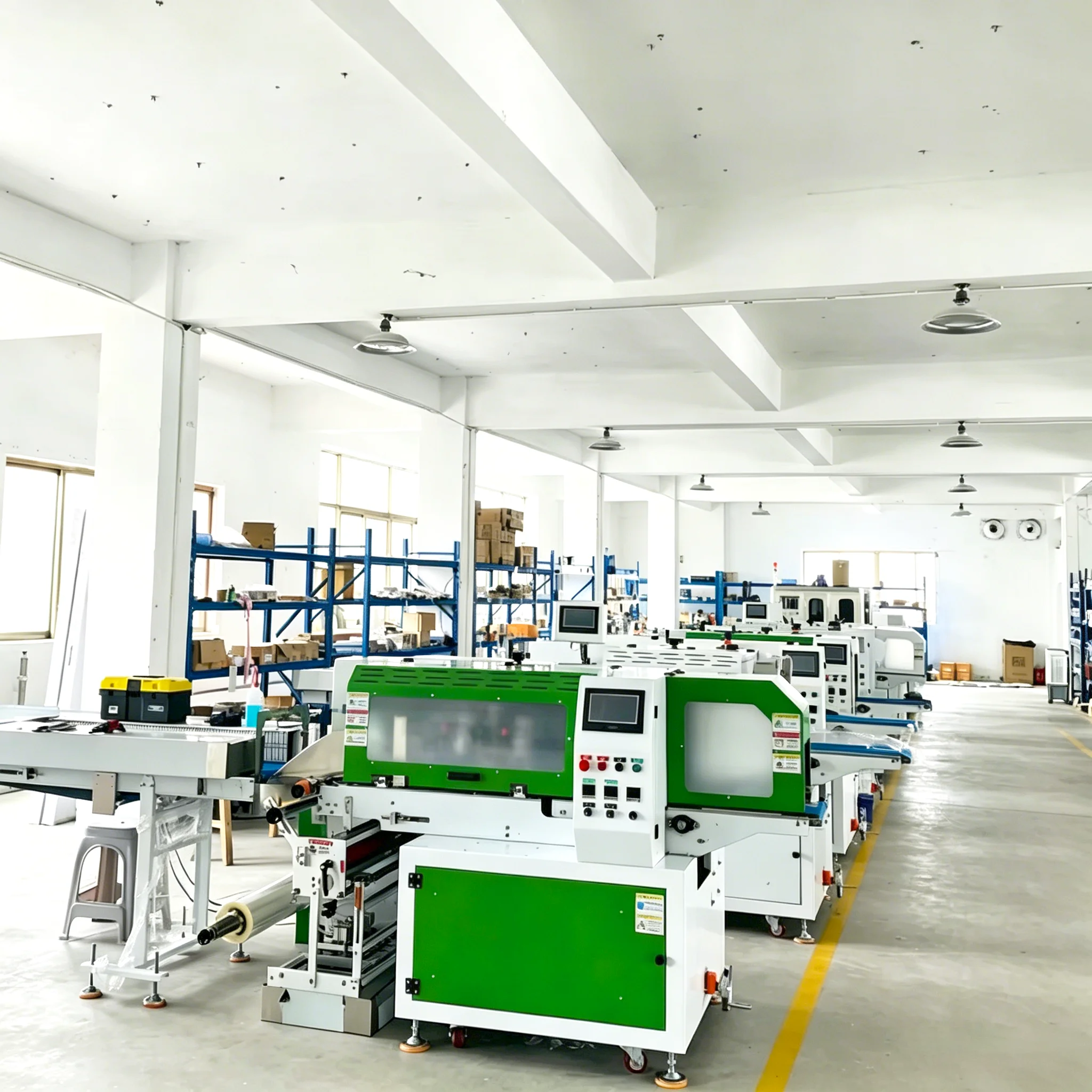 Servo Driven Automatic Horizontal Pillow Packing Machine for Food Fruits Vegetables with Plastic Bags Air Vent Hole Punching
