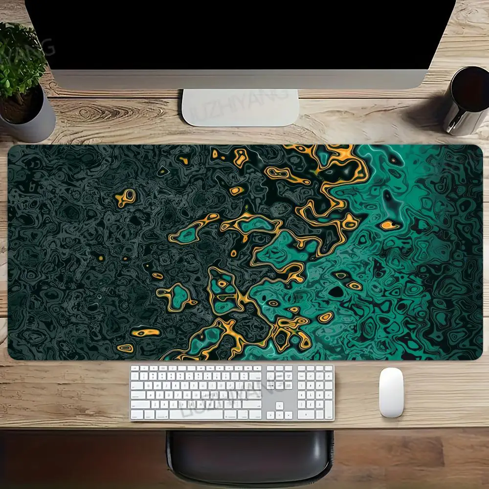 Black Waves Large Gaming Mouse Pad Computer Keyboard Desk Pad XXL With Rubber Non Slip Stitched Edge For Friends Boyfriend