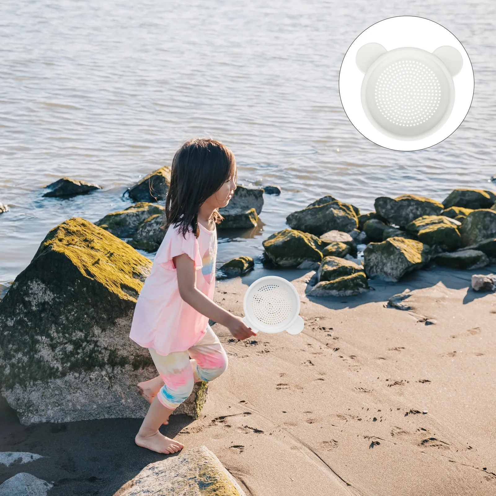 

Portable Silicone Sand Sifter for Kids Lightweight Fun Beach Play Tool Interactive Sand Filter for Pool Snow Play