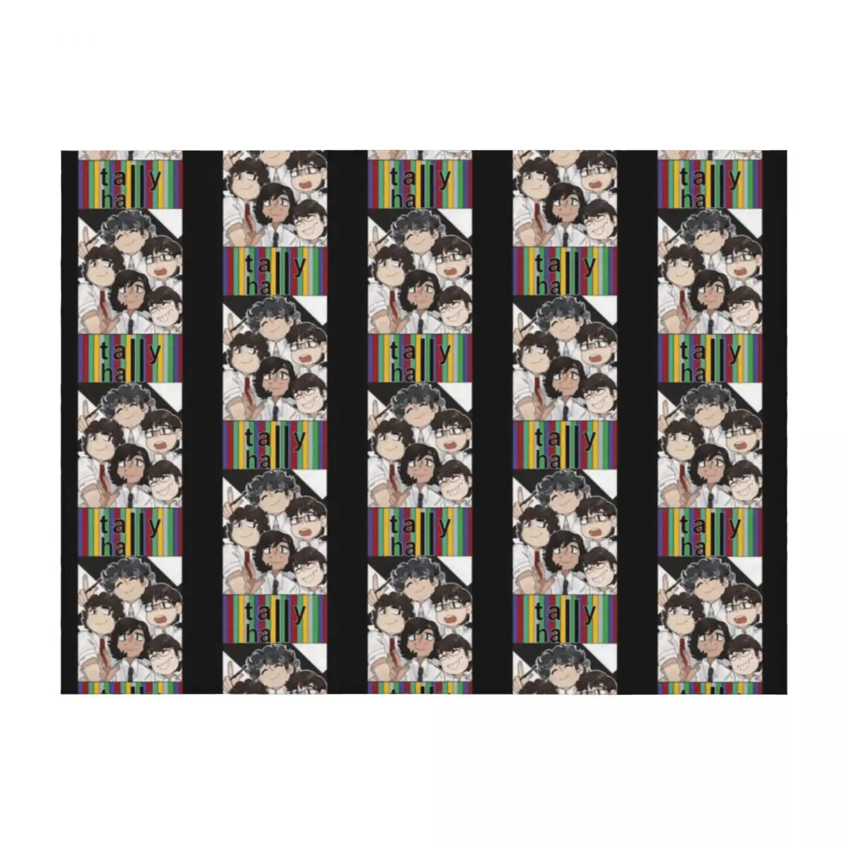 

Tally Hall Band Anime Throw Blanket Multi-Purpose Flannel Fabric Extra Large Throw Decoratives Blankets