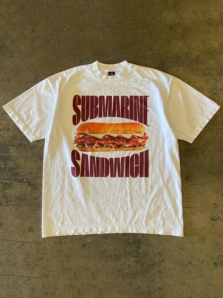 pure-cotton-260g-heavyweight-short-sleeve-t-shirt-with-burger-print-american-retro-style-by-xiao-chen-story-multi
