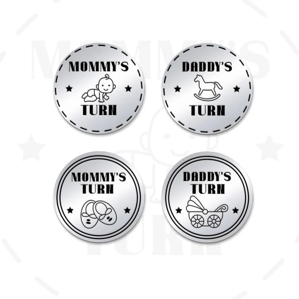 New Parents Gift Mom Dad Decision Coins Funny Decision Maker Double Sided Decision Coin Challenge Coin for First Time Mommy