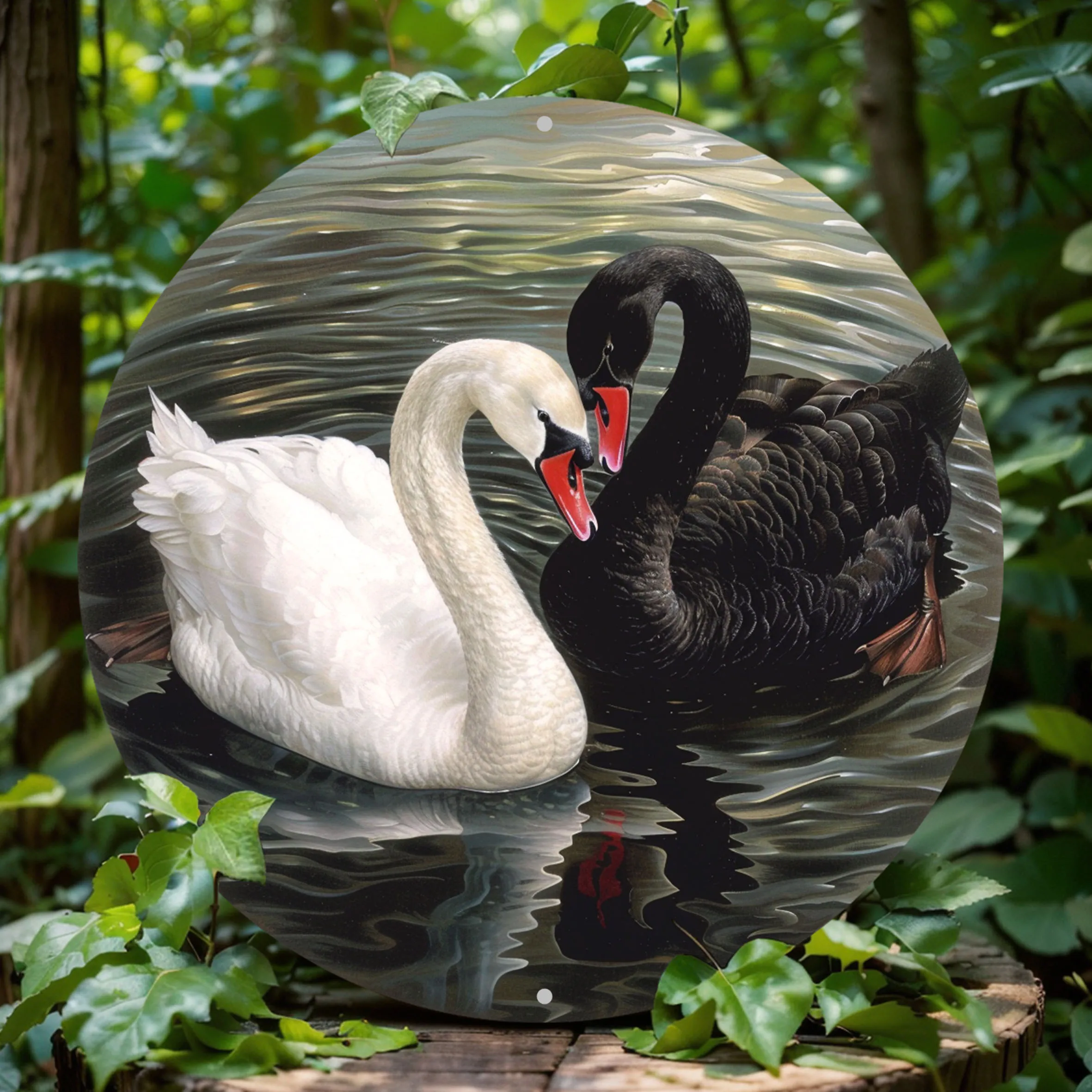 Round Aluminum Swan… - image