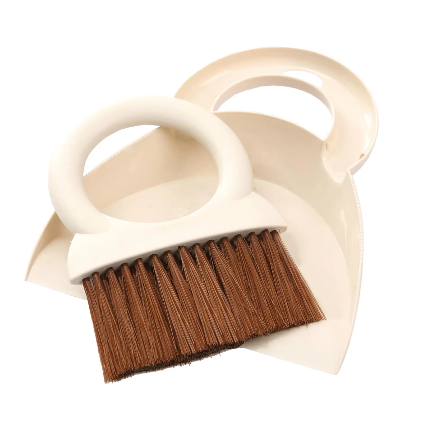 

Портативный ручной набор: метла и совок, с круглой ручкой, для уборки рабочего стола, дивана, пола, лежанок для животных, цвет: молочно-белый