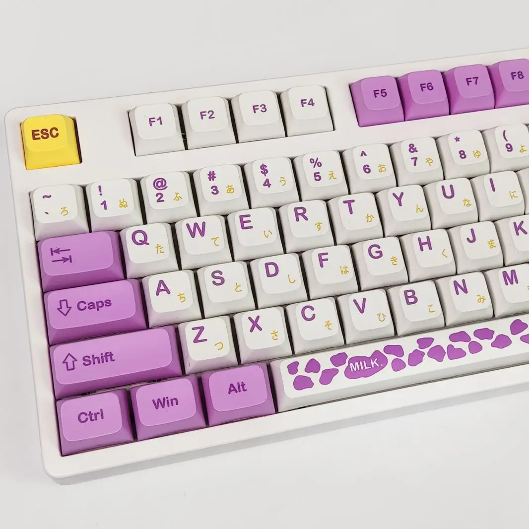

XDA high taro milk purple hot sublimation keycap non-fading sweat-proof PBT full set high value universal 104