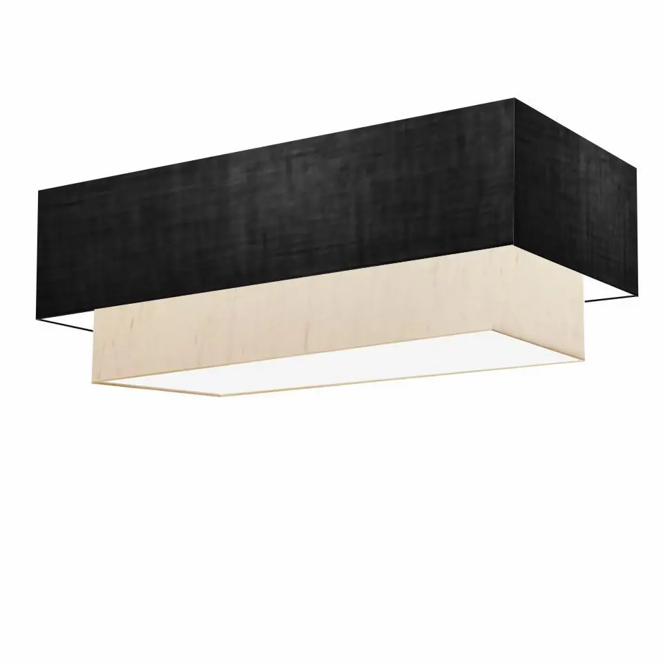 Plafon For Bathroom Rectangular SB-3071 Dome Black Color Linen Beige