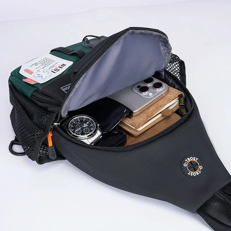 กระเป๋าคาดหน้าอกผู้ชาย รุ่นใหม่ สำหรับกิจกรรมกลางแจ้งอเนกประสงค์ กันน้ำ ความจุขนาดใหญ่ สะพายไหล่เดียว แบบลำลอง